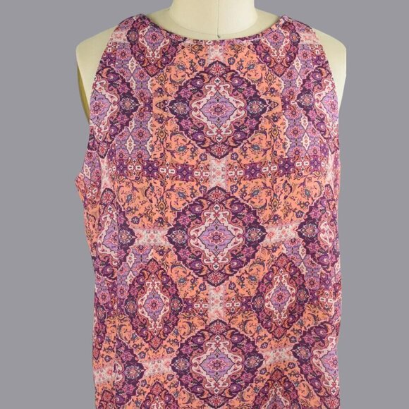 TABITHA WEBB MOROCCAN TILE PRINT SLEEVELESS TOP - Picture 2 of 7